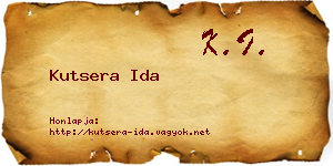 Kutsera Ida névjegykártya
